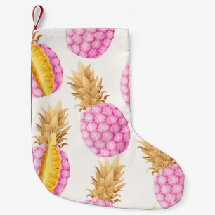 Petite Chaussette De Noël Ananas Rose: Vintage Très Détails