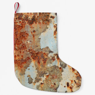 Petite Chaussette De Noël Ancien arrière - plan de surface de rouille et te