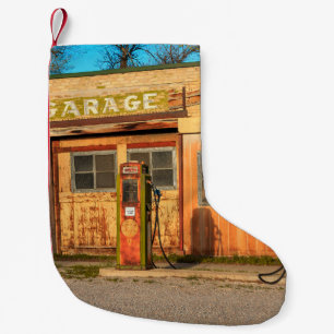Petite Chaussette De Noël Ancienne station de service en Utah rurale, États-