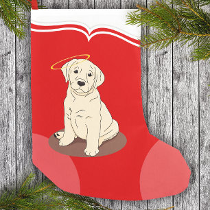 Petite Chaussette De Noël Ange de trieur du Labrador jaune