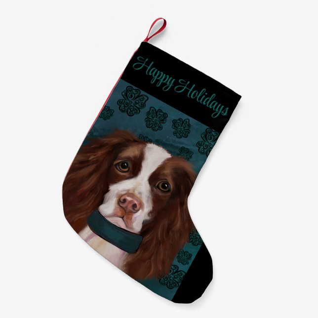 Petite Chaussette De Noël Anglais Springer Spaniel (Devant (Accrochage))