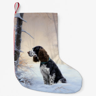 Petite Chaussette De Noël Anglais Springer Spaniel Laissez-le neiger Noël