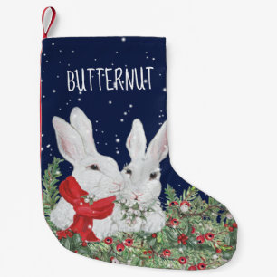 Petite Chaussette De Noël Animal de compagnie personnalisé Lapin Lapin Lapi