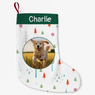 Petite Chaussette De Noël Animaux Amoureux Noël Personnalisé Nom et photo Ve