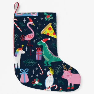 Petite Chaussette De Noël Animaux De Noël, Design Sans Fil.