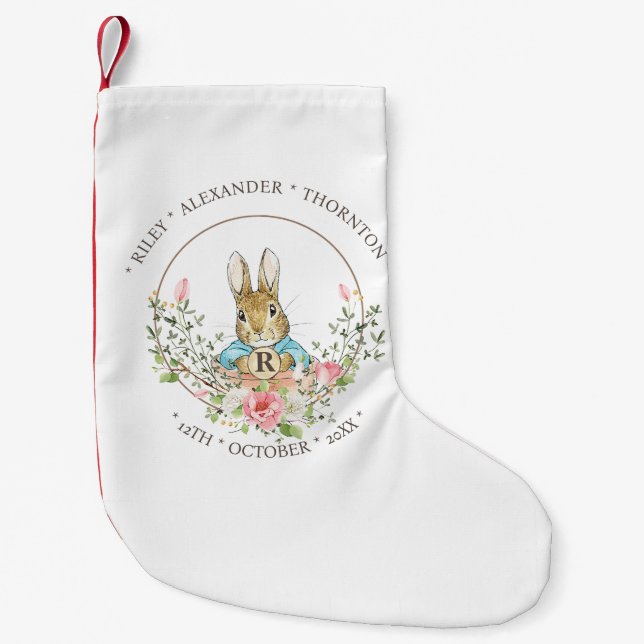 Petite Chaussette De Noël Anniversaire du lapin classique (Devant)