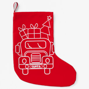 Petite Chaussette De Noël Aperçu camion de Noël Père Noël voiture vue avant
