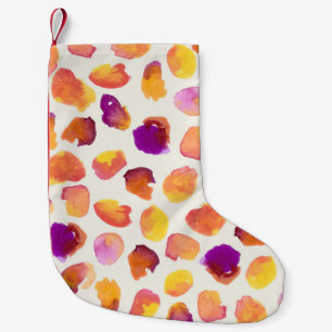 Petite Chaussette De Noël Aquarelle Abstraite Vintage en continu