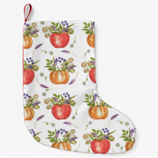 Petite Chaussette De Noël Aquarelle d'automne, Composition transparente.