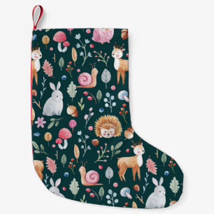 Petite Chaussette De Noël Aquarelle Fairy Forest Motif pour enfants