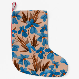 Petite Chaussette De Noël Aquarelle Floral Été Imprimer Motif