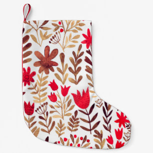 Petite Chaussette De Noël Aquarelle florale motif sans couture. Bateau à mai