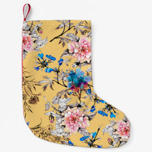 Petite Chaussette De Noël Aquarelle main dessinée sans couture motif avec be