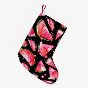 Petite Chaussette De Noël Aquarelle Pastèque 2