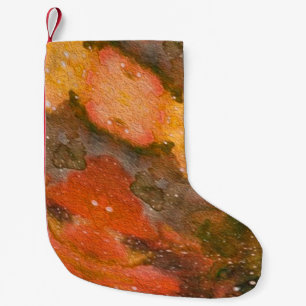 Petite Chaussette De Noël Aquarelle peinte à la main Abstraite. Belle arrièr