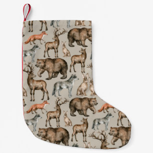 Petite Chaussette De Noël Aquarelle transparente motif avec animosité de for