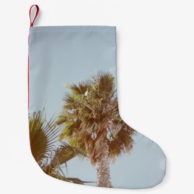 Petite Chaussette De Noël Arbre à feuilles vertes le matin (Devant)