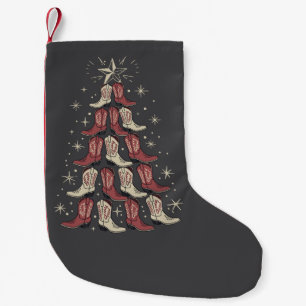 Petite Chaussette De Noël Arbre de bottes de cowboy de Noël occidentales Bot