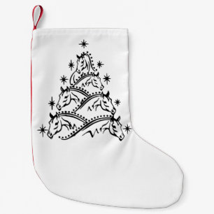Petite Chaussette De Noël Arbre de Noël de chevaux Vacances équestres Noël