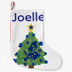 Petite Chaussette De Noël Arbre de Noël - Drapeau de l'Union européenne Eu