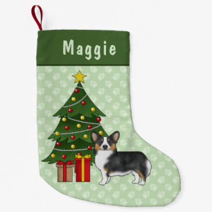 Petite Chaussette De Noël Arbre de Noël du Pembroke Welsh Corgi tricolore no