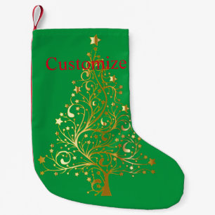 Petite Chaussette De Noël Arbre de Noël en or Fantaisie Thunder_Cove