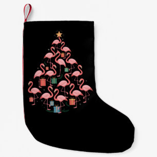Petite Chaussette De Noël Arbre de Noël Flamant Rose Flamants Fêtes