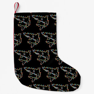 Petite Chaussette De Noël Arbre de Noël requins Xmas animal familier amateur