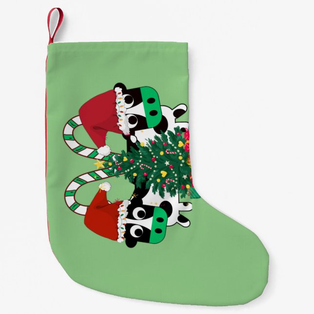 Petite Chaussette De Noël Arbre du festival de Noël des vaches (Devant)