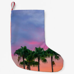 Petite Chaussette De Noël Arbre feuille vert sous ciel bleu pendant l'or hou