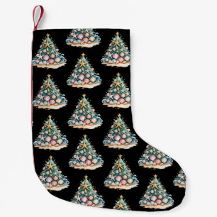 Petite Chaussette De Noël Arbres de Noël Coquillages Eau de mer Étoile de me
