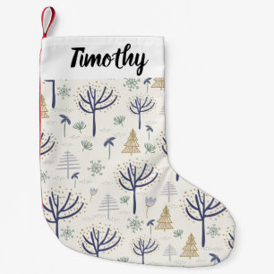 Petite Chaussette De Noël Arbres de Noël en argent d'or Lumières et ornement