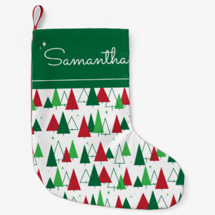 Petite Chaussette De Noël Arbres MCM