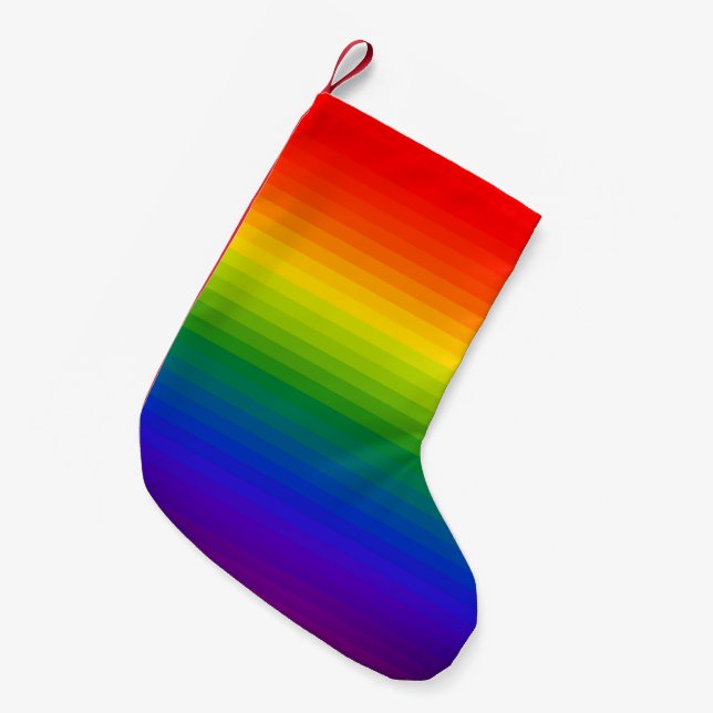 Petite Chaussette De Noël Arc-en-ciel (Devant (Accrochage))