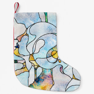 Petite Chaussette De Noël Arc-en-ciel. Unité de la série de verre tendu. Bac