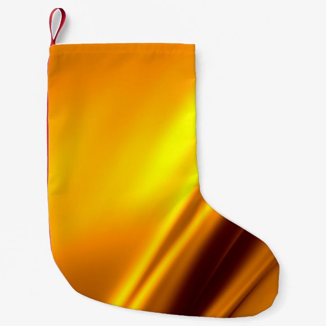 Petite Chaussette De Noël Arrière - plan abstrait d'agitation d'or (Devant)