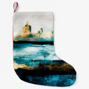 Petite Chaussette De Noël arrière - plan Abstrait de texture d'huile. Peindr
