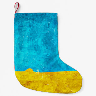 Petite Chaussette De Noël Arrière - plan bleu jaune