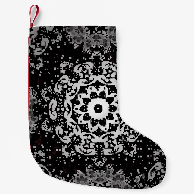 Petite Chaussette De Noël arrière - plan Brown. Arrière - plan Doodle en vin (Devant)