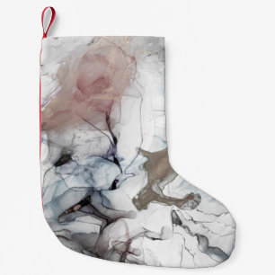 Petite Chaussette De Noël Arrière - plan d'alcool. Taches grises et noires. 