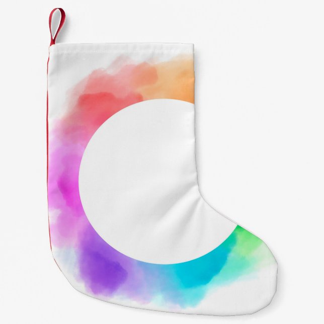 Petite Chaussette De Noël Arrière - plan de dessin aquarelle (Devant)