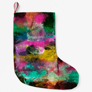 Petite Chaussette De Noël arrière - plan de grunge abstrait de couleur flou