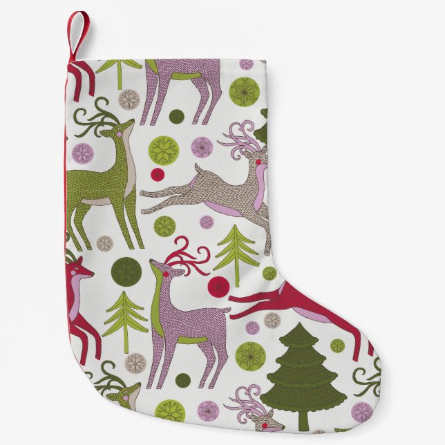 Petite Chaussette De Noël Arrière - plan de Noël : Conception de la saison d (Devant)