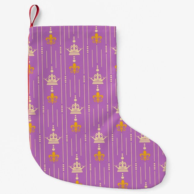 Petite Chaussette De Noël Arrière - plan de texture sans couture en style ré (Devant)