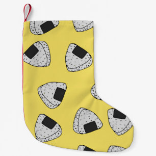 Petite Chaussette De Noël Arrière - plan d'Onigiri (balle de riz japonaise)