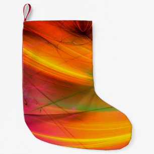 Petite Chaussette De Noël arrière - plan fractal abstrait jaune 3d rendu3d,