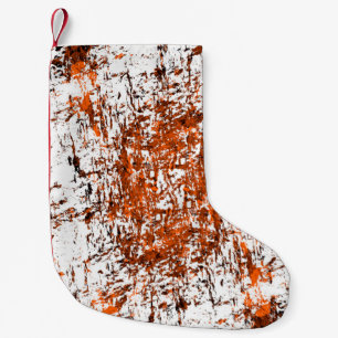 Petite Chaussette De Noël Arrière - plan grunge brun foncé. Noir blanc orang