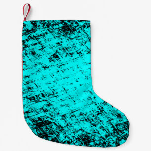 Petite Chaussette De Noël Arrière - plan turquoise grunge couleur. Elément d