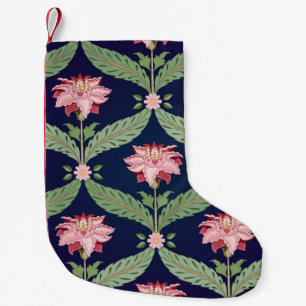 Petite Chaussette De Noël Arrière - plan vintage floral sans couture. Fleur