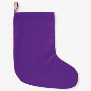 Petite Chaussette De Noël arrière - plan violet avec bordure blanche